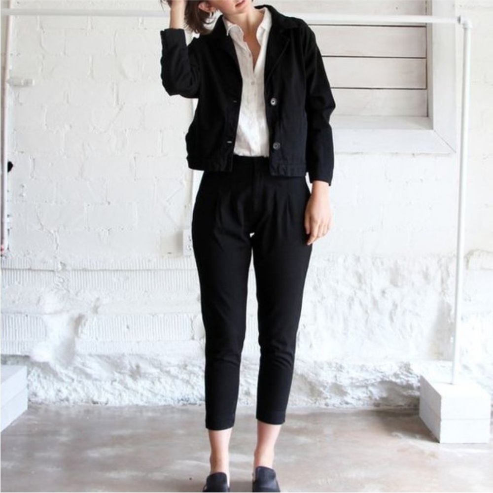 Esby Apparel Basin High‎ Waist Pants Black Pleated Size XS